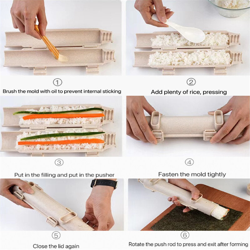 Easy and Simple steps to make your sushi with the homemade sushi maker
